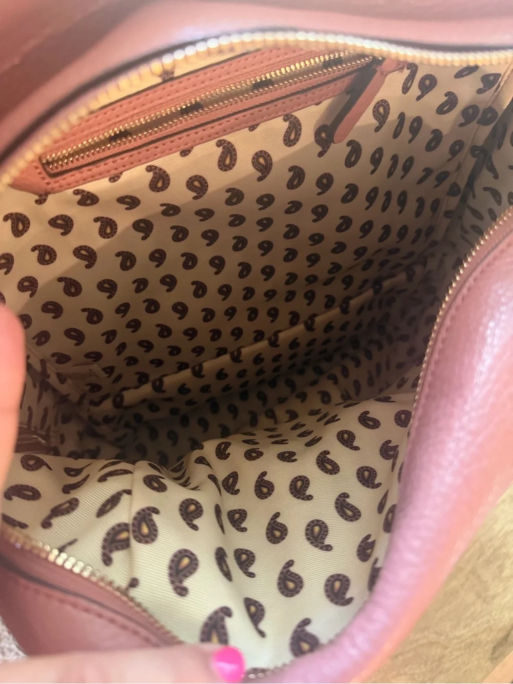 Vera Bradley Dusty Rose Leather Backpack